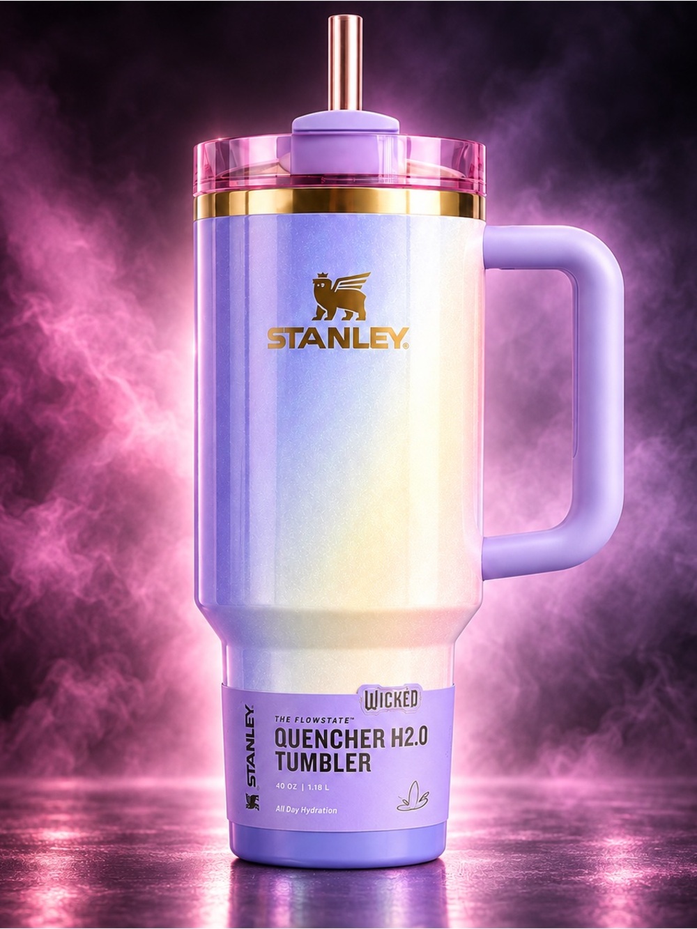 Stanley Wicked For Good Glinda For Good 40oz Quencher H2.0 Tumbler NWT